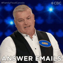 Answer Emails Jamie GIF - Answer Emails Jamie Family Feud Canada GIFs