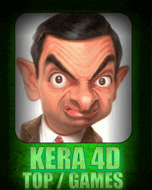 a picture of mr bean with the words kera 4d top 7 games