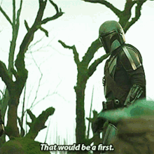 The Mandalorian That Would Be A First GIF - The Mandalorian That Would Be A First Din Djarin GIFs
