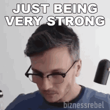 Just Being Very Strong Michal Koziol GIF