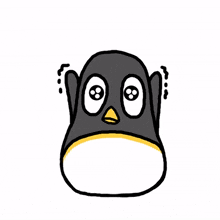 penguin big eye danger cry sad