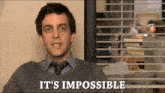 The Office Impossible GIF - The Office Impossible Cant Say GIFs