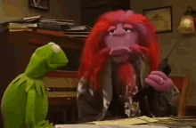 Muppets Tonight Clifford GIF - Muppets Tonight Clifford Kermit The Frog GIFs