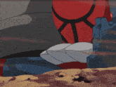 a close up of a cartoon character 's shoulder and arm