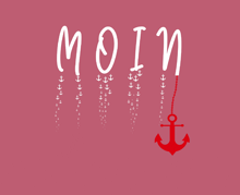 a pink background with the word moin and anchors