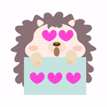 hedgehog cute brown love happy