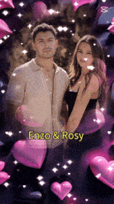 a picture of a man and a woman with the name enzo & rosy
