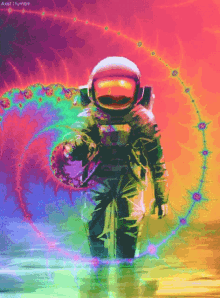 Astronaut Colorful GIF - Astronaut Colorful Patterns GIFs