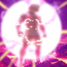 a silhouette of a person is surrounded by a glowing light