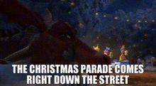 Shrek The Halls Christmas Parade GIF - Shrek The Halls Christmas Parade Donkey GIFs