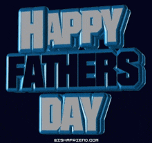a blue sign that says happy father 's day on it