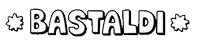 a black and white drawing of the name bastaldi
