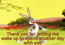 bugs bunny thank you letting me wake up spend
