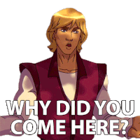 Why Did You Come Here Prince Adam Sticker - Why Did You Come Here Prince Adam Masters Of The Universe Revelation Stickers