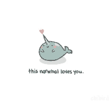 Narwhal Loves You GIF