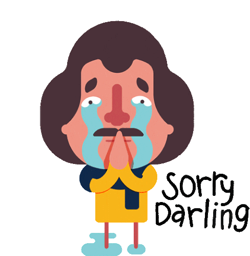 Prem Pyare Says Sorry Darling Sticker - Prem Pyare Mustache Sorry Darling Stickers