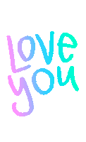 the word love is written in a rainbow of colors