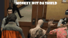 Monkey Wit Da Sheild Monkey GIF - Monkey Wit Da Sheild Monkey Riot Sheild GIFs