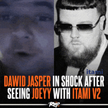 a david jasper in shock after seeing joeyy with itami v2