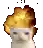 a pixel art of a cat with a bunch of smoke coming out of its head .