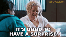 Its Good To Have A Surprise Liz Birdsworth GIF - Its Good To Have A Surprise Liz Birdsworth Wentworth GIFs