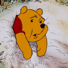 a close up of a winnie the pooh cartoon