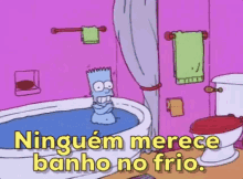 simpsons scream cold shower winter cold