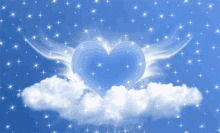 heart on cloud shining