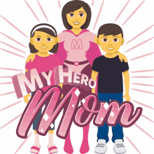 my hero mom woman power joypixels mother superhero mom