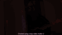 a man is peeking out of a door with the words created using crazy video maker 2