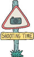 Shooting Time Signage Sticker - Shooting Time Signage Camera Stickers