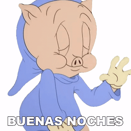  Buenas Noches Porky Sticker - Buenas noches Porky Looney tunes - Discover