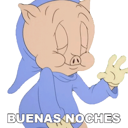 Buenas Noches Porky Sticker - Buenas Noches Porky Looney Tunes Stickers