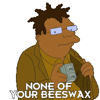 None Of Your Beeswax Hermes Conrad Sticker - None Of Your Beeswax Hermes Conrad Futurama Stickers