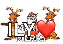 Merry Santa GIF - Merry Santa Reindeer GIFs