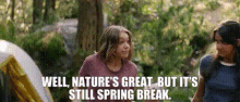 the package sarah well natures great but its still spring break spring break march break
