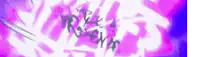 a purple and white background with the word rocky written on it