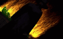 a computer generated image of a fire extinguisher being used to extinguish a fire