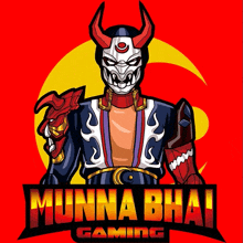 a logo for munna bhai gaming with a samurai