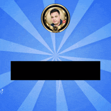 a blue background with a picture of a man and the words musical vibes
