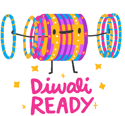 Bangles Dance Ready For Diwali Sticker - Diwali Sparkles Happy Diwali Celebrate Stickers