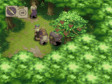 a video game scene with a compass that says 300