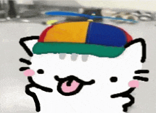 Silly Cat Childish GIF - Silly Cat Childish Propeller Hat GIFs