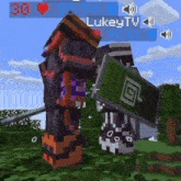 a screenshot of a video game with the name lukey tv