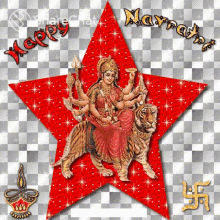 Happy Navratri Maa Durga GIF - Happy Navratri Maa Durga Tiger GIFs