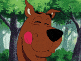 scooby doo is sticking his tongue out in a cartoon scene