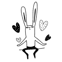 bunny dance feet clap ear clap cute bunny stickers