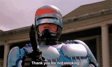 Robocop Thank You For Not Smoking GIF - Robocop Thank You For Not Smoking Peter Weller GIFs