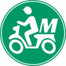 mandame necochea delivery logo motorcylce