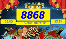 a sign that says museum bola with 8888 on it